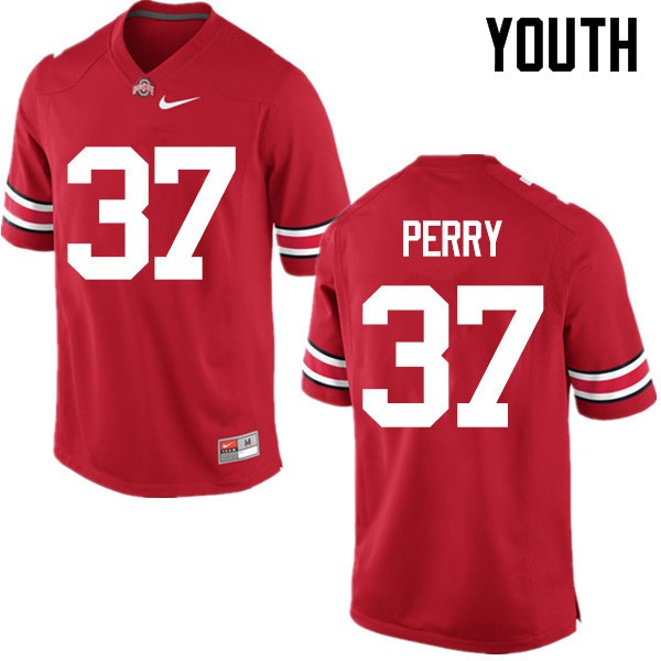 Ohio State Buckeyes #37 Joshua Perry Youth University Jersey Red OSU94536